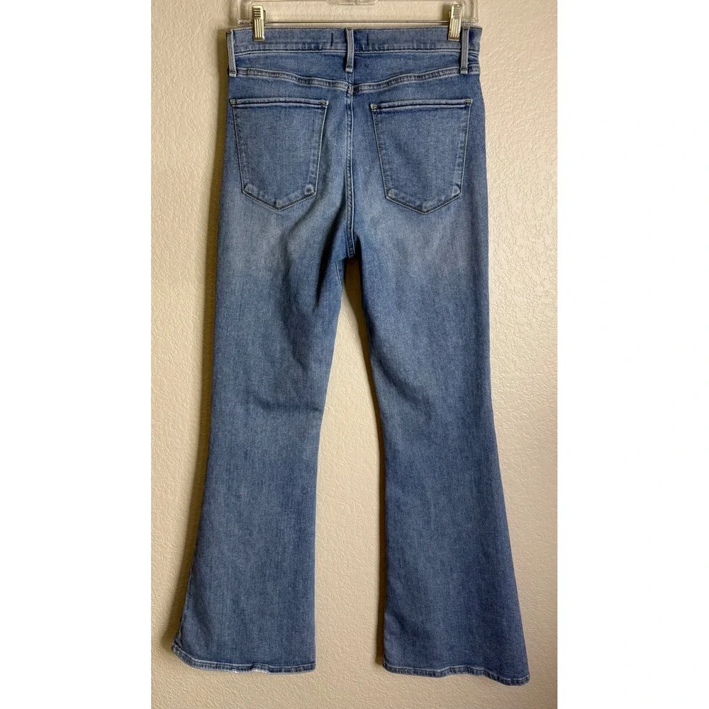 Abercrombie & Fitch Womens‎ 29/8R Flare Jeans Blue High Rise Medium Wash Preppy